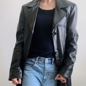 Vintage Worthington Genuine Lambskin Leather Coat - Size XL